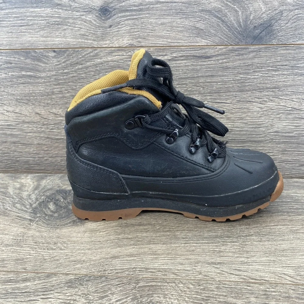 Timberland Euro Hiker Shell Junior Hiking Boots Kids Boy's‎ Size 12 Black A1NJF